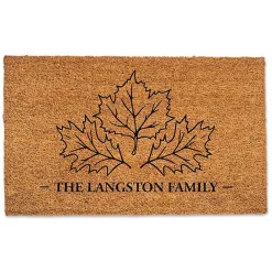 Sale Kirklands Home Personalized Leaf Trio Doormat Brown