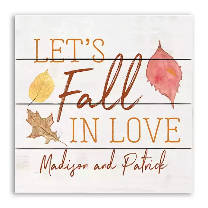 Sale Kirklands Home Personalized Let's Fall In Love Harvest Wall Art