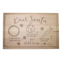 Outlet Kirklands Home Personalized Maple Santa's Treats Cutting Board Tan