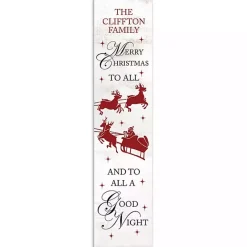 Sale Kirklands Home Personalized Merry Christmas Sleigh Porch Board