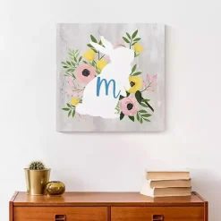 Sale Kirklands Home Personalized Monogram Bunny Canvas Art Print