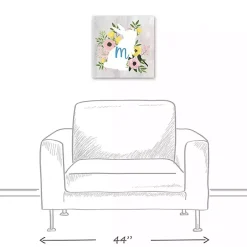 Sale Kirklands Home Personalized Monogram Bunny Canvas Art Print