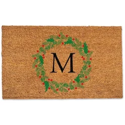 Online Kirklands Home Personalized Monogram Christmas Wreath Doormat