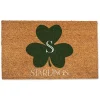 New Kirklands Home Personalized Monogram Clover Coir Doormat