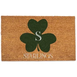 New Kirklands Home Personalized Monogram Clover Coir Doormat