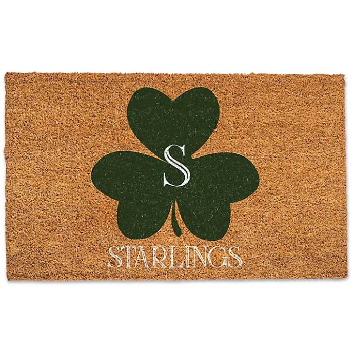 New Kirklands Home Personalized Monogram Clover Coir Doormat