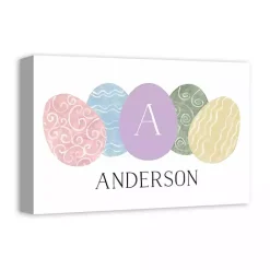 New Kirklands Home Personalized Monogram Egg Canvas Wall Plaque