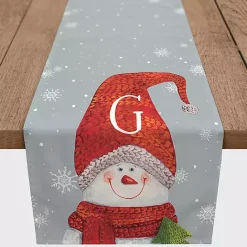 Sale Kirklands Home Personalized Monogram Snowman Table Runner, 90 in.