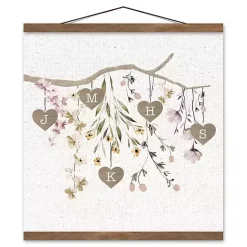 New Kirklands Home Personalized Monogram Tree Branch Teakwood Print