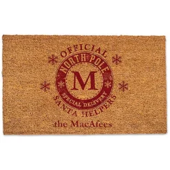 Discount Kirklands Home Personalized Official Santa Helpers Doormat