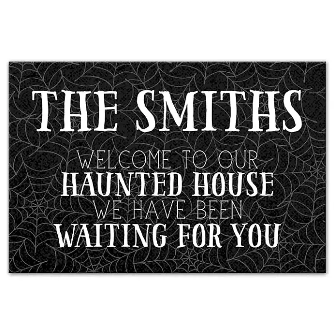 New Kirklands Home Personalized Our Haunted House Canvas Plaque