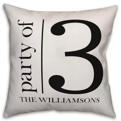 Outlet Kirklands Home Personalized Party of Three Pillow