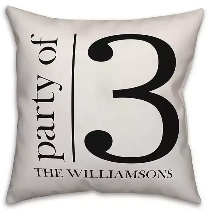 Outlet Kirklands Home Personalized Party of Three Pillow