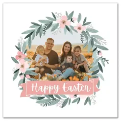Best Kirklands Home Personalized Photo Easter Wreath Canvas Plaque
