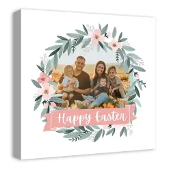 Best Kirklands Home Personalized Photo Easter Wreath Canvas Plaque