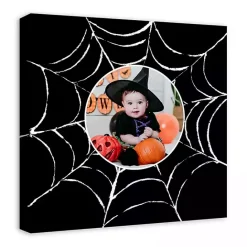 Outlet Kirklands Home Personalized Photo Spider Web Canvas Print Black