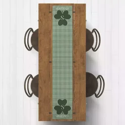 New Kirklands Home Personalized Plaid Clover Table Runner, 72 in.