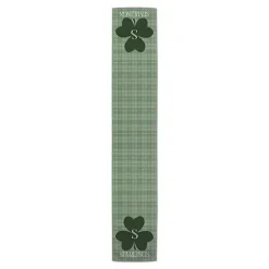New Kirklands Home Personalized Plaid Clover Table Runner, 72 in.
