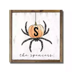 Kirklands Home Personalized Pumpkin and Spider Halloween Wall Art