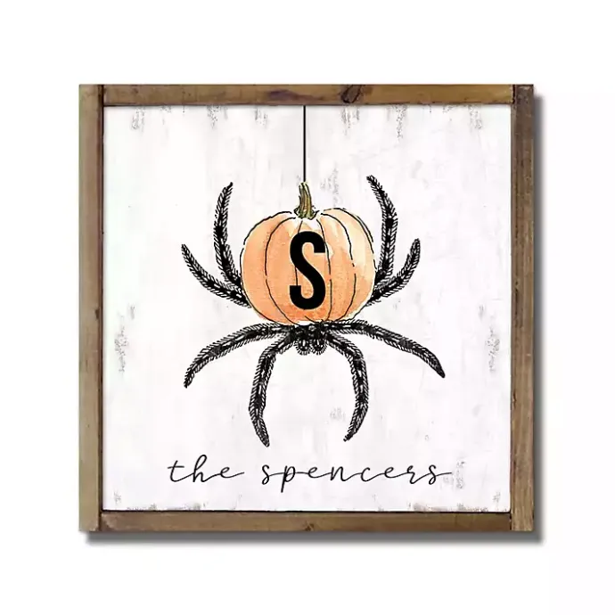 Kirklands Home Personalized Pumpkin and Spider Halloween Wall Art