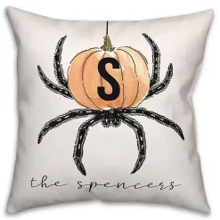 Outlet Kirklands Home Personalized Pumpkin Spider Halloween Pillow