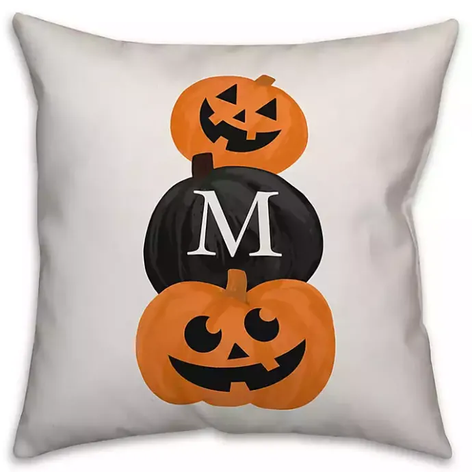 Kirklands Home Personalized Pumpkin Stack Outdoor Throw Pillow