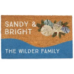 Outlet Kirklands Home Personalized Sandy & Bright Christmas Doormat