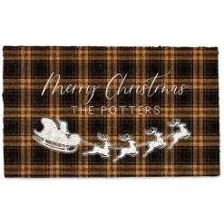 Discount Kirklands Home Personalized Santa's Sleigh Doormat