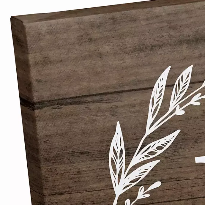 Kirklands Home Personalized Shiplap Wreath Canvas Wall Plaque