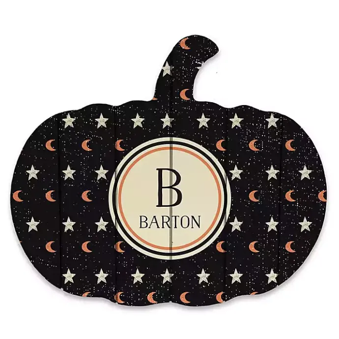 Hot Kirklands Home Personalized Star & Moon Pumpkin Wood Plaque