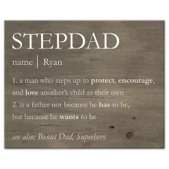 Outlet Kirklands Home Personalized Stepdad Definition Canvas Wall Plaque