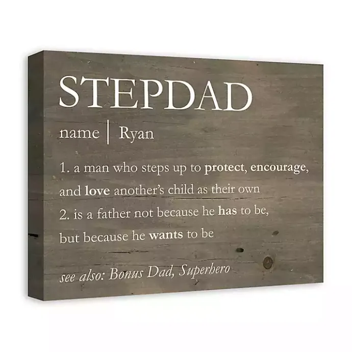 Outlet Kirklands Home Personalized Stepdad Definition Canvas Wall Plaque