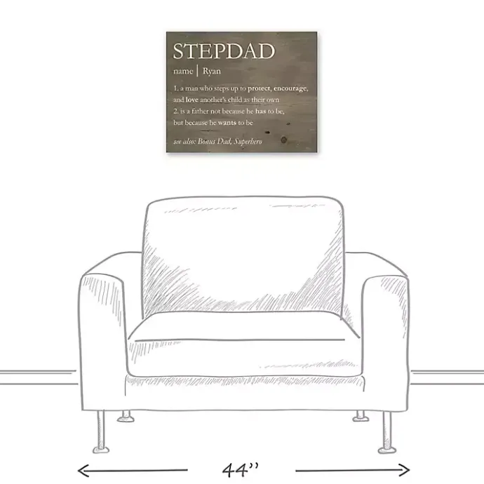 Outlet Kirklands Home Personalized Stepdad Definition Canvas Wall Plaque