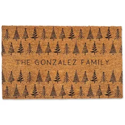 Discount Kirklands Home Personalized Tree Doodle Doormat Tan