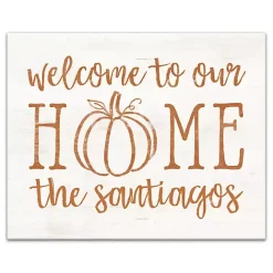 Outlet Kirklands Home Personalized Welcome Home Fall Canvas Art Print