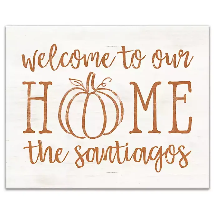 Outlet Kirklands Home Personalized Welcome Home Fall Canvas Art Print