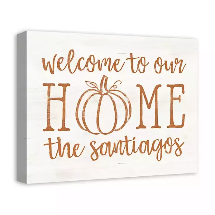 Outlet Kirklands Home Personalized Welcome Home Fall Canvas Art Print