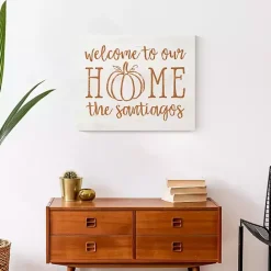 Outlet Kirklands Home Personalized Welcome Home Fall Canvas Art Print