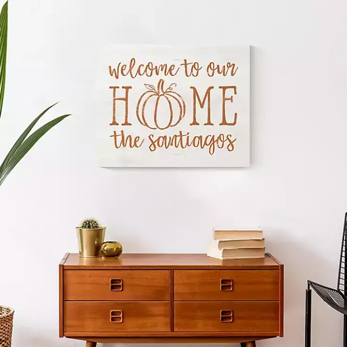 Outlet Kirklands Home Personalized Welcome Home Fall Canvas Art Print