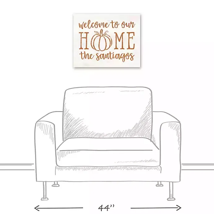 Outlet Kirklands Home Personalized Welcome Home Fall Canvas Art Print