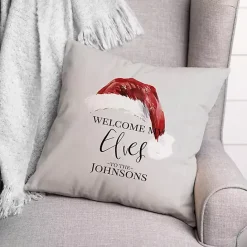Outlet Kirklands Home Personalized Welcome My Elves Pillow White