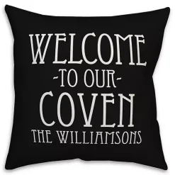 New Kirklands Home Personalized Welcome To Our Coven Outdoor Pillow
