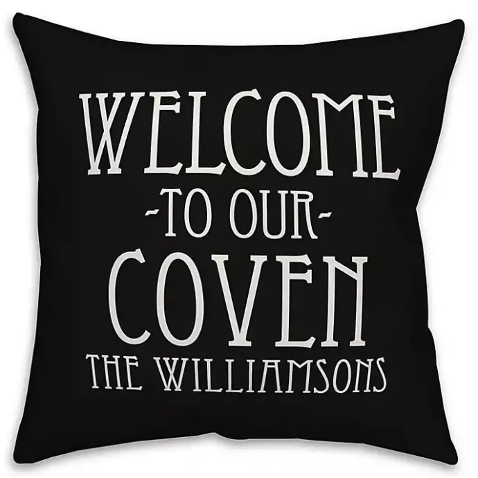 New Kirklands Home Personalized Welcome To Our Coven Outdoor Pillow