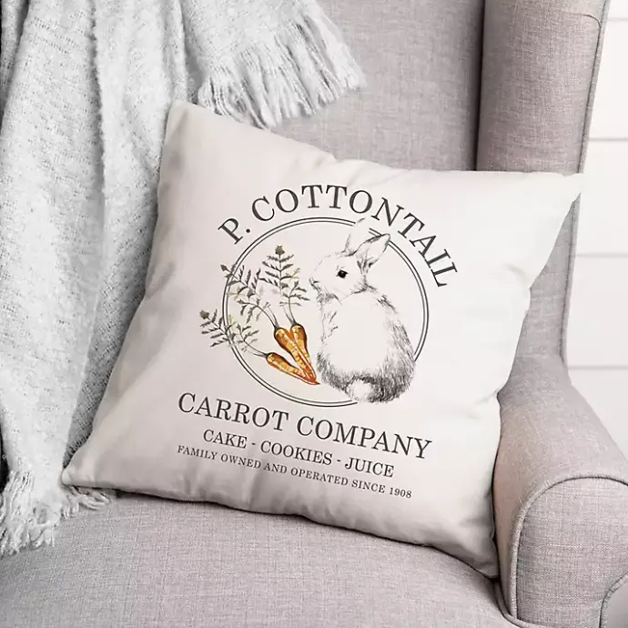 New Kirklands Home Peter Cottontail Easter Bunny Pillow