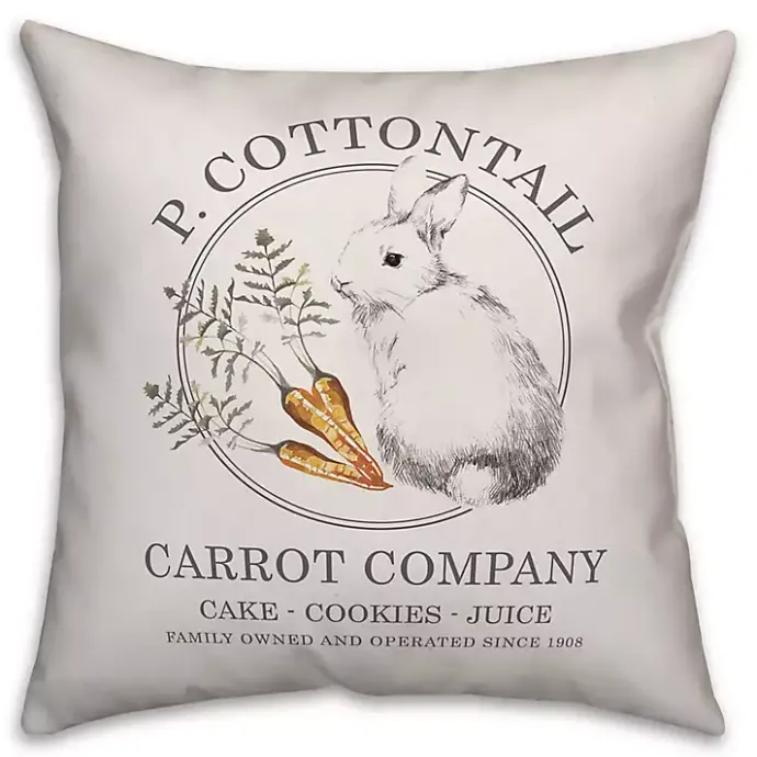New Kirklands Home Peter Cottontail Easter Bunny Pillow