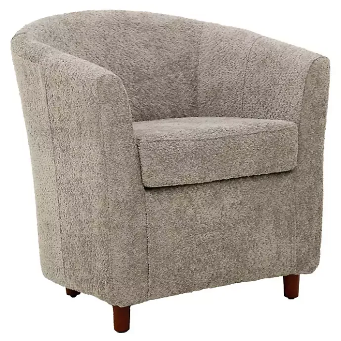 Sale Kirklands Home Pewter Boucle Parker Club Chair Gray