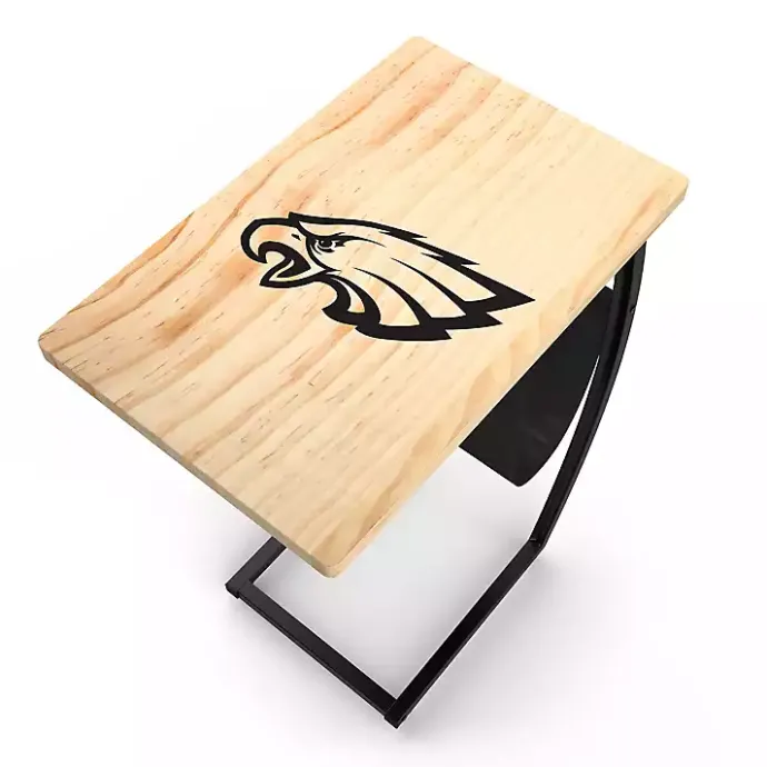 Clearance Kirklands Home Philadelphia Eagles Wood C-Table Tan