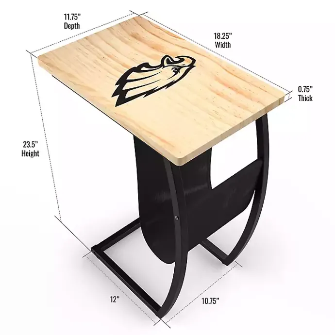 Clearance Kirklands Home Philadelphia Eagles Wood C-Table Tan
