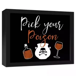 Outlet Kirklands Home Pick Your Poison Framed Canvas Art Print Black