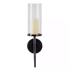 New Kirklands Home Pierre Polished Stem Sconce Black
